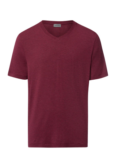 Casuals Soft V-Neck T-Shirt | Carbernet Melange 75035-3045